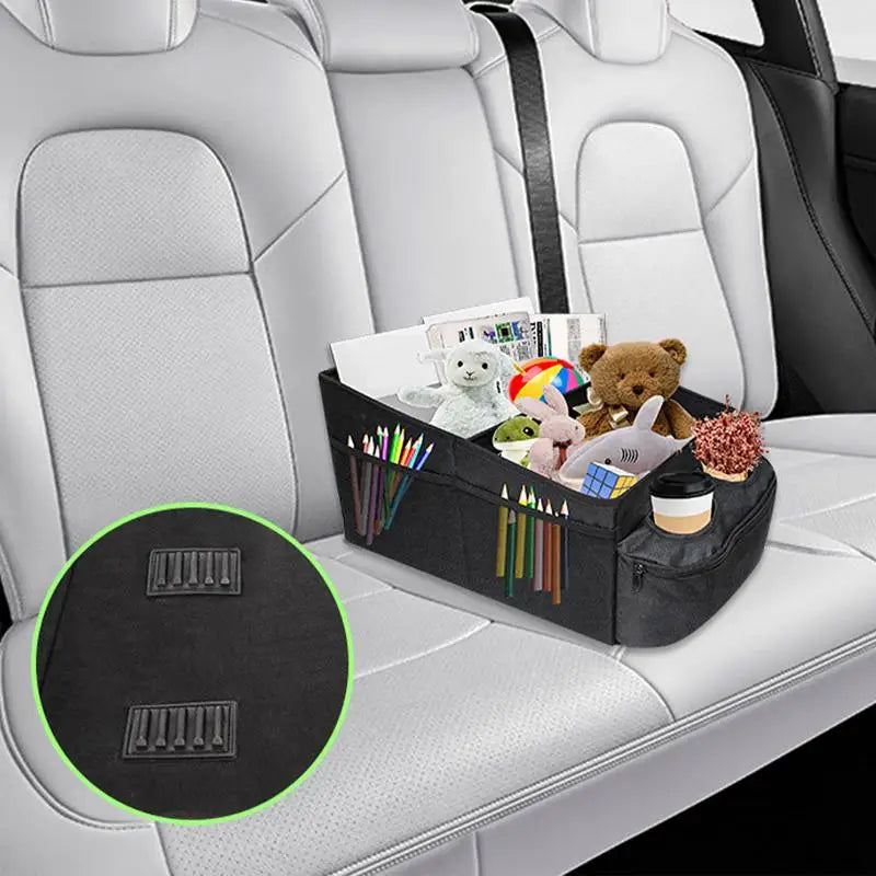 Klappbarer Auto-Konsolen-Organizer mit Getränkehalter