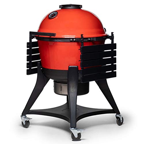 Kettle Joe Charcoal Grill in Red with Hinged Lid