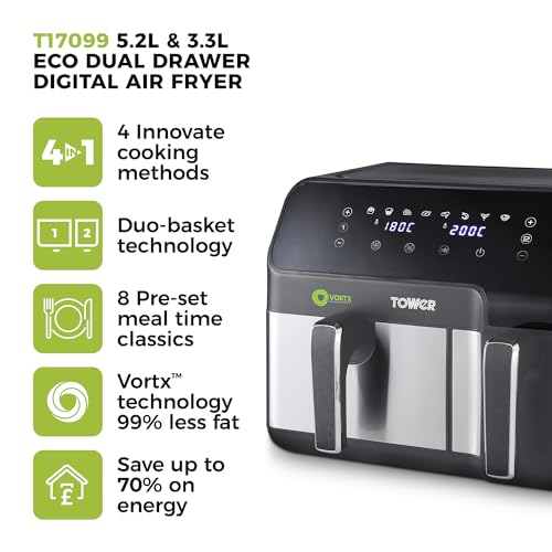 Tower Eco Dual Drawer Air Fryer