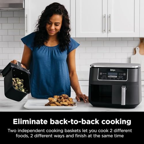 Ninja DZ201 Foodi 6-in-1 2-Basket Air Fryer