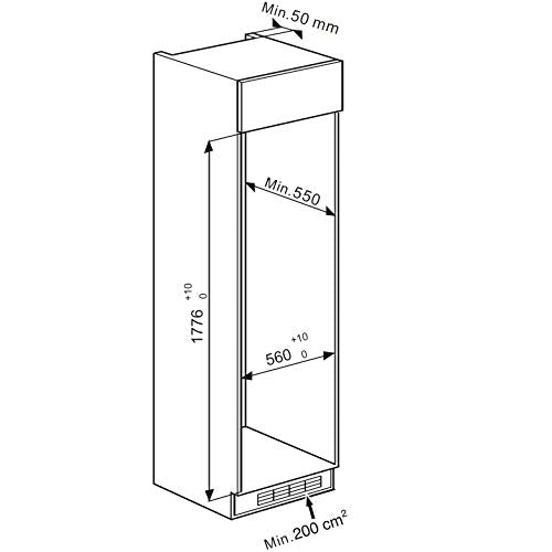 Cookology Sliding Hinge Integrated Combi Fridge Freezer