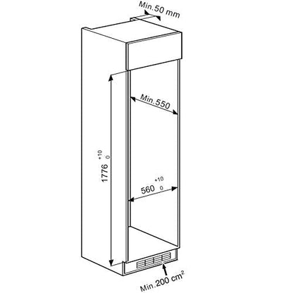 Cookology Sliding Hinge Integrated Combi Fridge Freezer