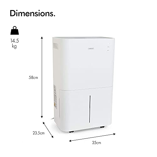 VonHaus Dehumidifier 20L/Day – LED Display, 24 Hour Timer