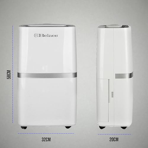 Belaco 20L/Day Dehumidifier, Portable Dehumidifiers for Home
