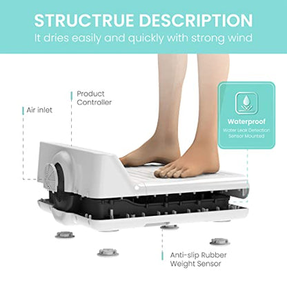 VOVO STYLEMENT BD-7700W Body & Foot Dryer, Made in Korea, Temperature & Wind Volume Controlled Dryer with Intuitive Display, Waterproof hygienic Scaffolding