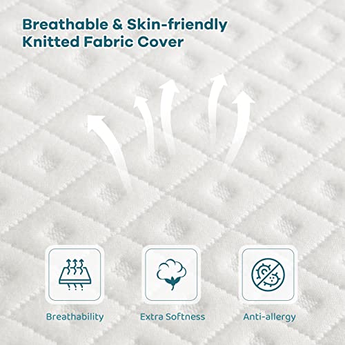 Vesgantti 4 Inch Memory Foam Mattress Topper Double