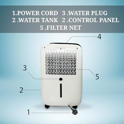 Belaco 18L/Day Dehumidifier, Portable Dehumidifiers for Home