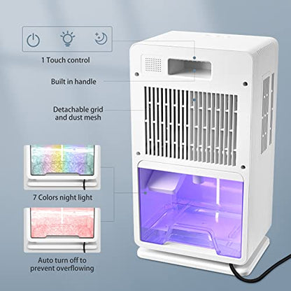 GJCrafts 3000ML Dehumidifier, Dehumidification by Condensing Technology