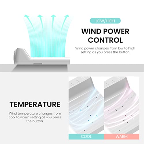 VOVO STYLEMENT BD-7700W Body & Foot Dryer, Made in Korea, Temperature & Wind Volume Controlled Dryer with Intuitive Display, Waterproof hygienic Scaffolding