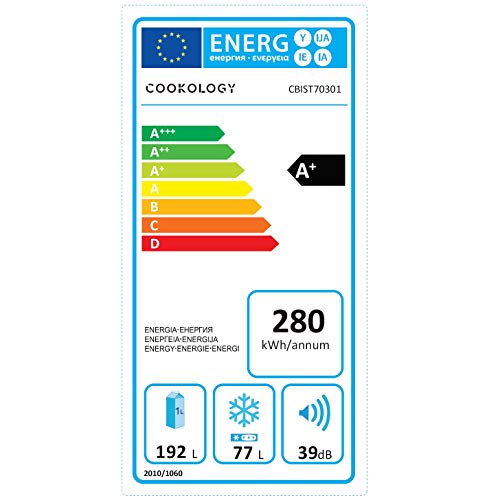 Cookology Sliding Hinge Integrated Combi Fridge Freezer