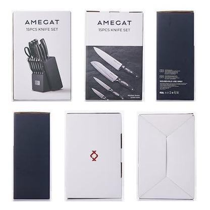 AMEGAT 15-Piece Knife Set
