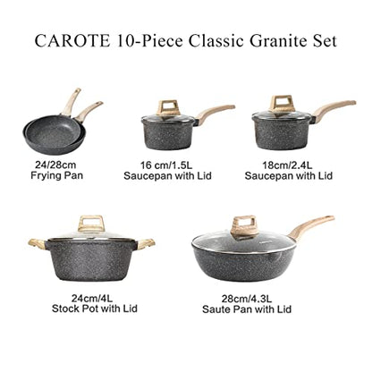 CAROTE Nonstick Pots and Pans Set