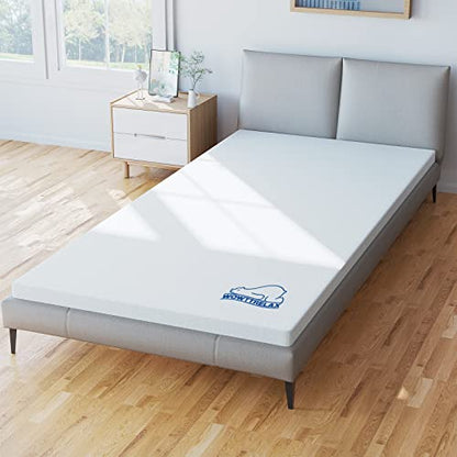 WOWTTRELAX Dual-Layer 2 Inch Memory Foam Mattress Topper