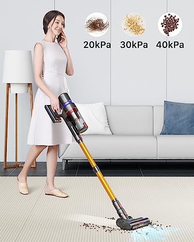 HOMPANY Cordless Vacuum Cleaner, 40KPa Cordless Hoover Up to 60 Mins