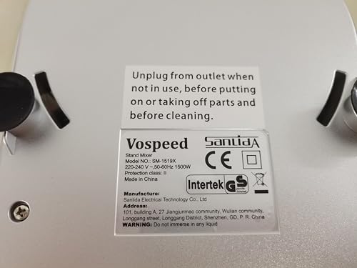Stand Mixer, Vospeed Food Mixer Dough Blender