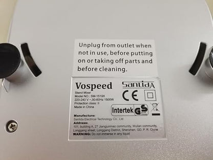 Stand Mixer, Vospeed Food Mixer Dough Blender