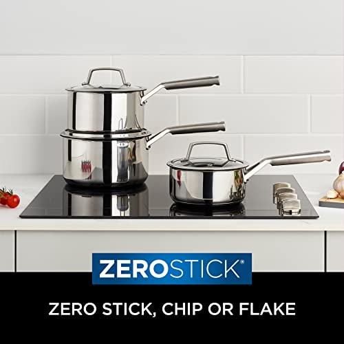Ninja Stainless Steel Cookware 3-Piece Saucepan Set