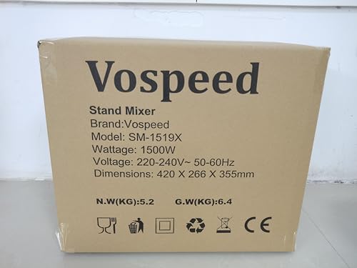 Stand Mixer, Vospeed Food Mixer Dough Blender