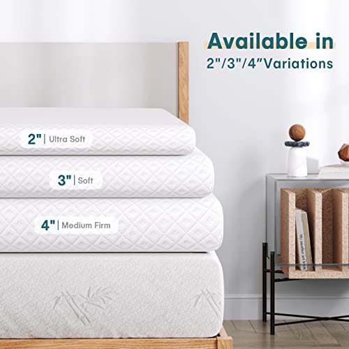 Vesgantti 4 Inch Memory Foam Mattress Topper Double