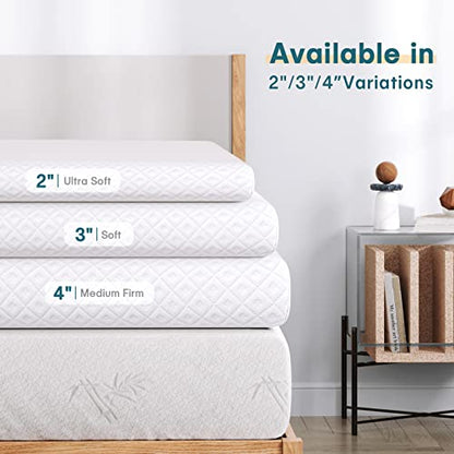 Vesgantti 4 Inch Memory Foam Mattress Topper Double