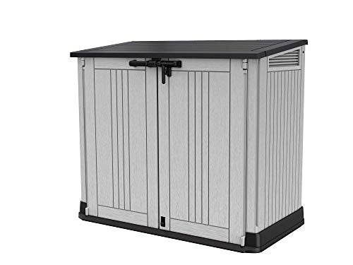 Keter Store It Out Nova Outdoor Garden Furniture Storage Shed Light Grey