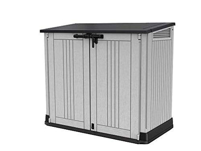 Keter Store It Out Nova Outdoor Garden Furniture Storage Shed Light Grey