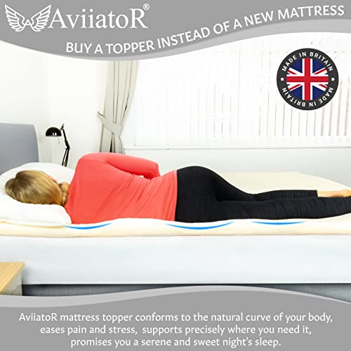 AviiatoR® 5cm Memory Foam Mattress Topper Single Bed