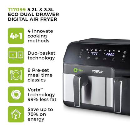 Tower Eco Dual Drawer Air Fryer