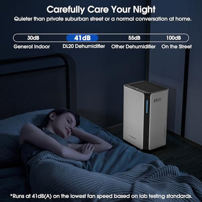 Hangsun 20L/Day Dehumidifiers for Home Dehumidifier for Drying Clothes and Damp
