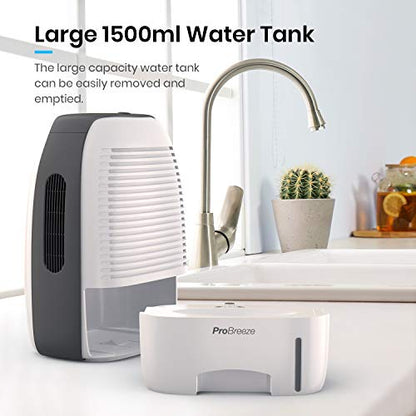 Pro Breeze® 1500ml Premium Dehumidifier for Damp