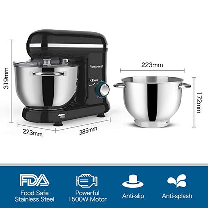 Stand Mixer, Vospeed Food Mixer Dough Blender