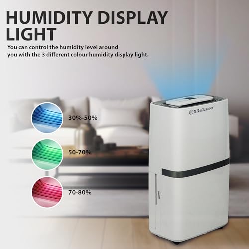 Belaco 20L/Day Dehumidifier, Portable Dehumidifiers for Home