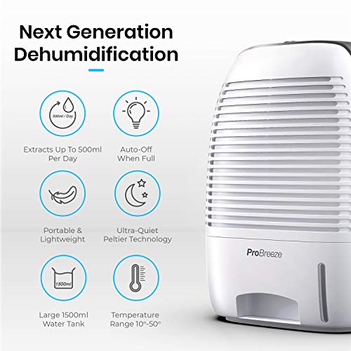 Pro Breeze® 1500ml Premium Dehumidifier for Damp