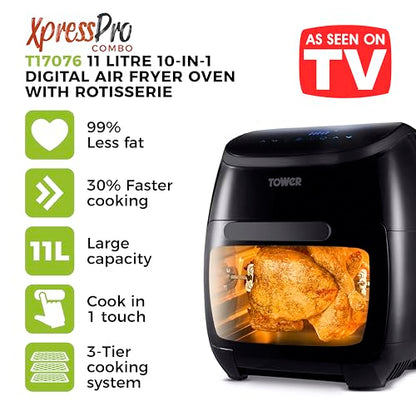 Tower T17076 Xpress Pro Combo 10-in-1 Digital Air Fryer