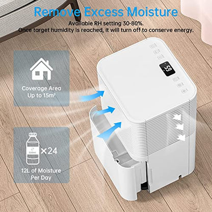 Hangsun 12L Dehumidifier with Digital Humidity Display