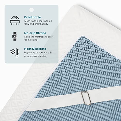 Vesgantti 2 Inch Memory Foam Mattress Topper Small Double