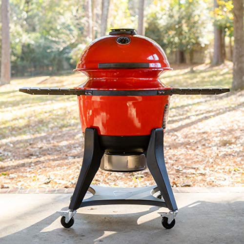 Kettle Joe Charcoal Grill in Red with Hinged Lid