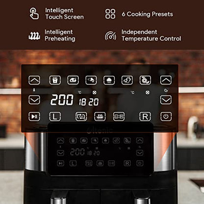 Ultenic K20 Dual Air Fryer, 6-in-1 Health Air Fryers