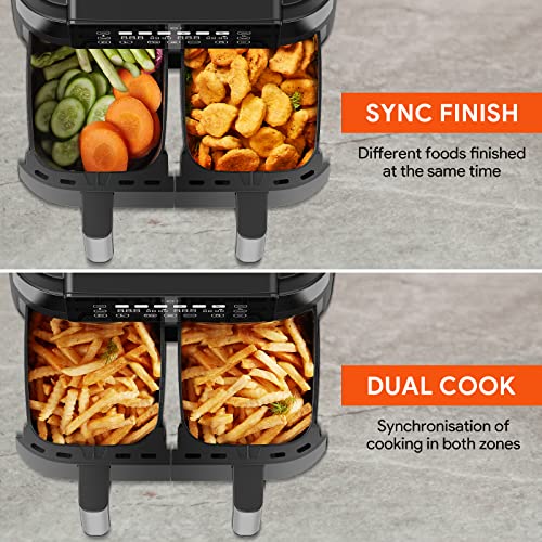 Ultenic K20 Dual Air Fryer, 6-in-1 Health Air Fryers
