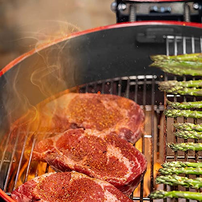 Kettle Joe Charcoal Grill in Red with Hinged Lid