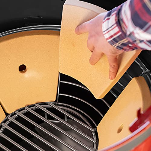 Kettle Joe Charcoal Grill in Red with Hinged Lid