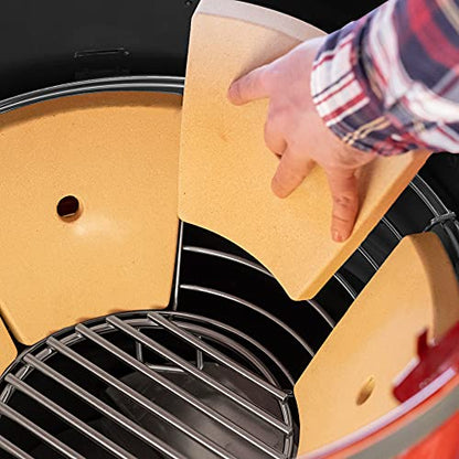 Kettle Joe Charcoal Grill in Red with Hinged Lid