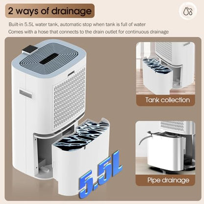 BAPHIYA 20L Dehumidifier with HEPA Filter, Low Energy Compressor
