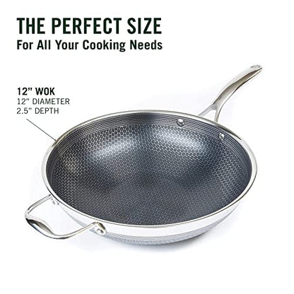 HexClad Hybrid Nonstick Wok