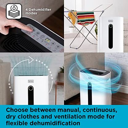Extra Large High Performance 20 Litre Dehumidifier BLACK