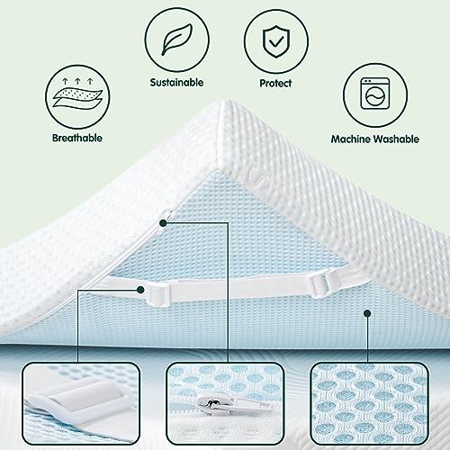 CHUN YI 3 inch Thick Single Memory Foam Mattress Topper