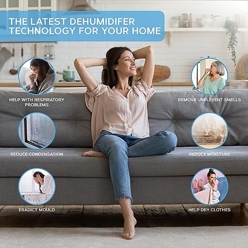MONHOUSE 25L/Day Digital Dehumidifier - Large 4L Tank