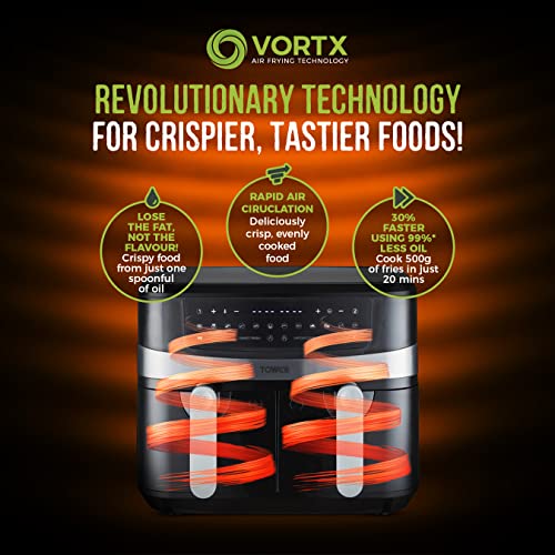 Tower T17088 Vortx 9L Duo Basket Air Fryer
