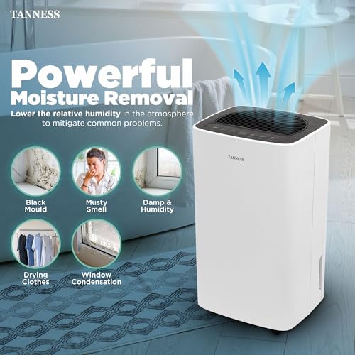 Tanness 12L Dehumidifier, Dehumidifiers For Home