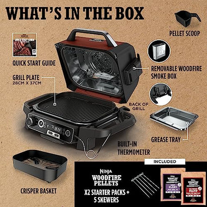 Ninja Woodfire Electric Outdoor BBQ Grill